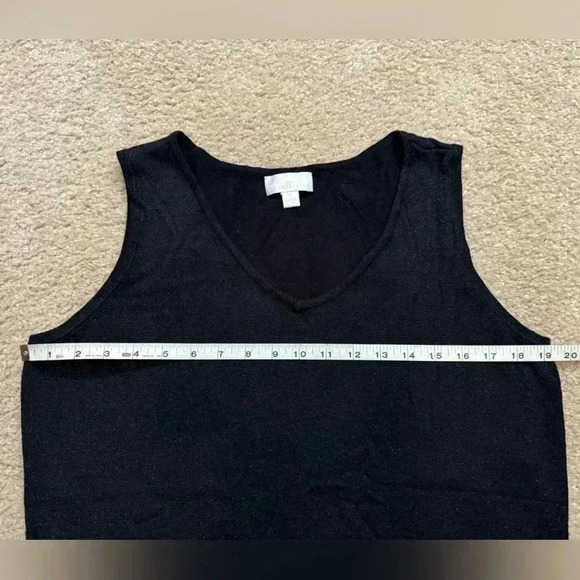 Belle by Kim Gravel Lurex Tank Black Sparkle Sz Med A390262 Holiday Goth Dark - Picture 10 of 10